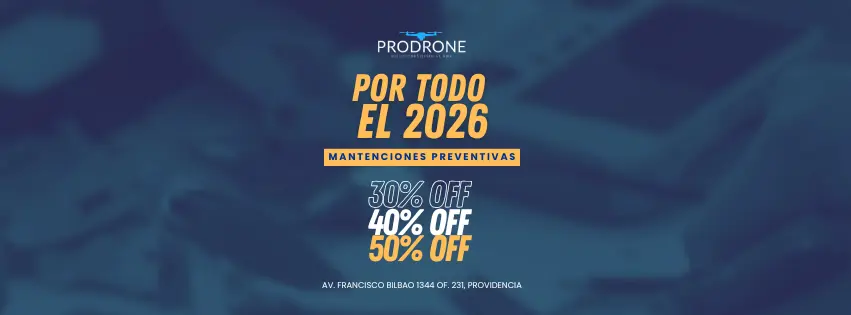 Promoción de septiembre para mantenciones preventivas de drones DJI